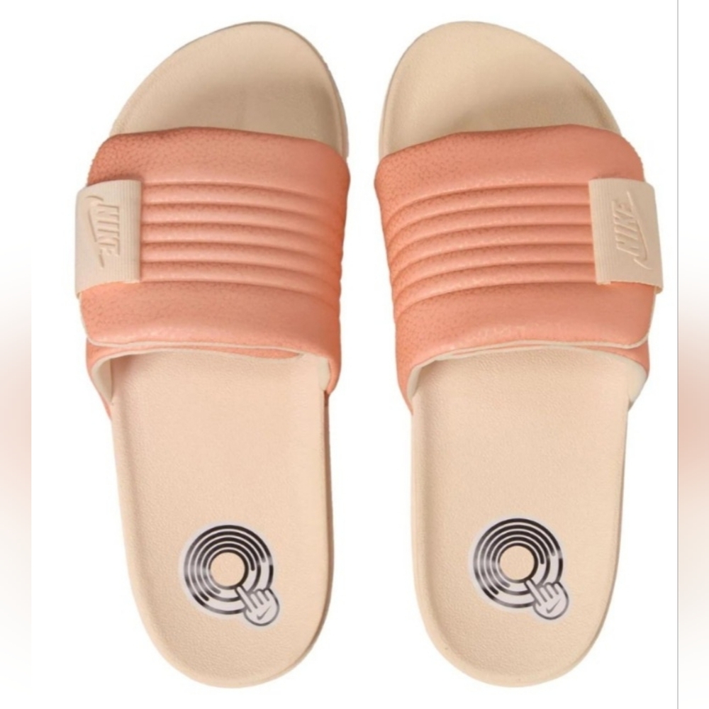 * Nike Women's Off Court Adjust Slide Sandal Shoes Slippers Orange/Peach Size 10